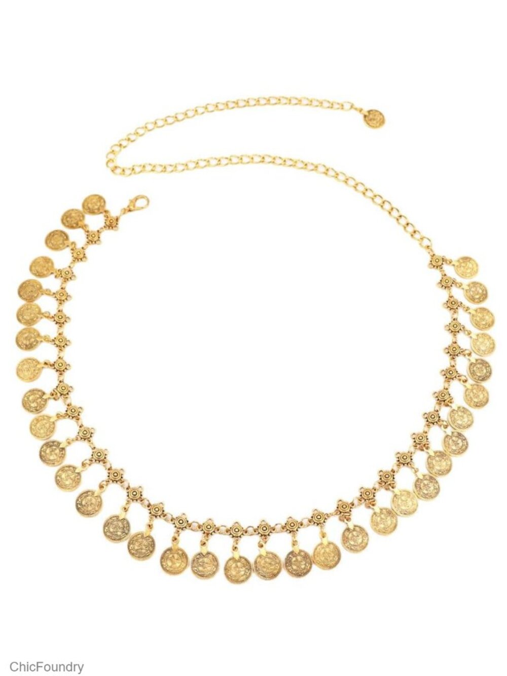 Gold Waist Chain Belt for Women Adjustable Boho Cowgirl Body Chain